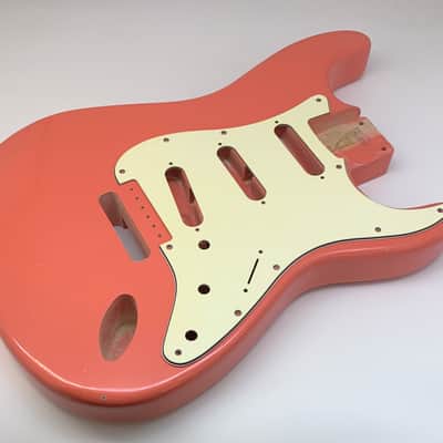 4lbs 2oz BloomDoom Nitro Lacquer Aged Relic Tahitian Coral S-Style Vintage Custom Guitar Body image 4