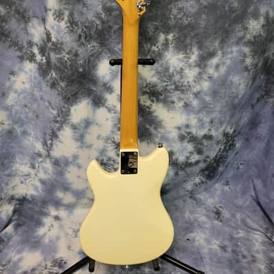 Vintage 1966 White Guyatone LG-65T Single Coil Pickups Whammy Pro Setup Gigbag image 13