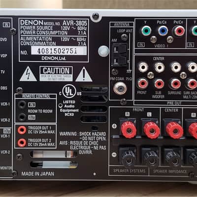 Denon AVR-3805 7.1 Home Theater Receiver 120 wpc x 7 MINT with all Accessories & Factory Box image 11