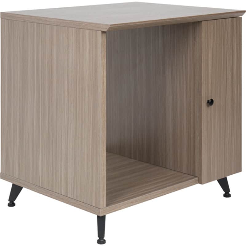 Gator Elite Furniture Series Rolling Rack Sidecar Cabinet in Driftwood Grey Finish with Configurable Rack Space & Shelving GELITESIDECAR-GRY image 1