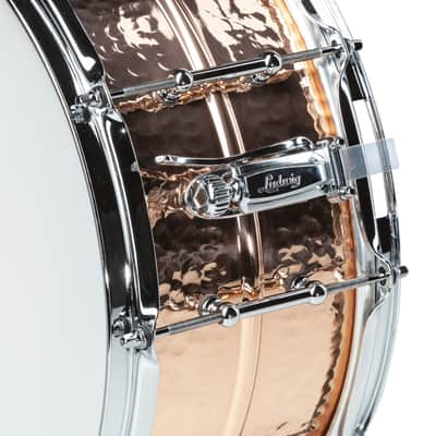 Ludwig LC662KT Hammered Copper Phonic Snare 14"x6,5 - Snare Drum image 4