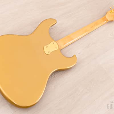 2000s Mosrite Ventures Model Super Custom 65 Gold w/ Gold Hardware, Vibramute & Case, Kurokumo image 14