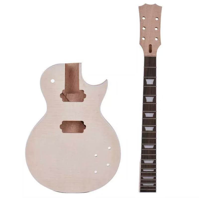 LP Style DIY Guitar Kit, Flamed Maple Top | Reverb