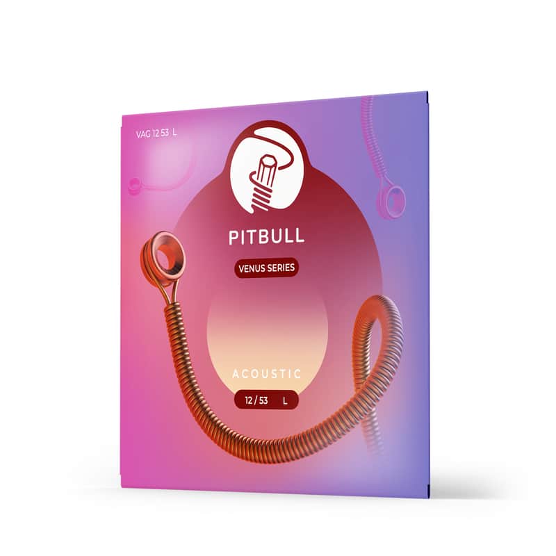 Pitbull Acoustic Guitar Strings Venus Series Coated VAG 12-53 Light SET Free Pick image 1