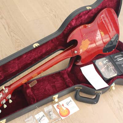Gibson Custom Shop "Inspired By" Robby Krieger THE DOORS SG Standard Aged & Signed, 2009 Tom Murphy Aged - Dark Heritage Cherry image 9