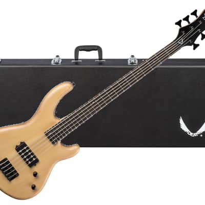 DEAN Edge 1 5-string electric BASS guitar NEW w/ Hard Case - Vintage Natural image 1