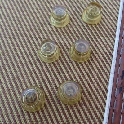 HARMONY SILVERTONE 1950's 60's CUPCAKE GOLD KNOB SET of 6 MINT ORIGINAL! image 5