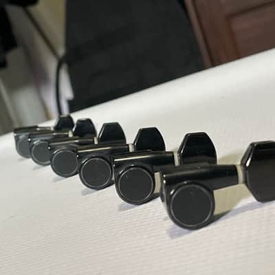 2000's Indonesian Era Ibanez RG & S Series Black Dual Pin Tuning Pegs Tuners 6 In LIne image 2