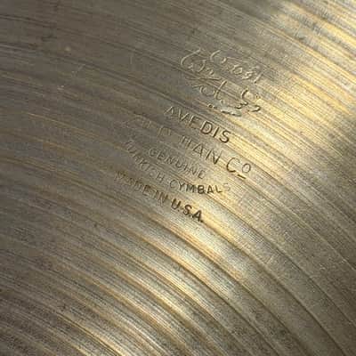 Zildjian 15" A. Zildjian '60s Stamp Hi-Hat Cymbals (Pair) 1960s - Traditional image 7
