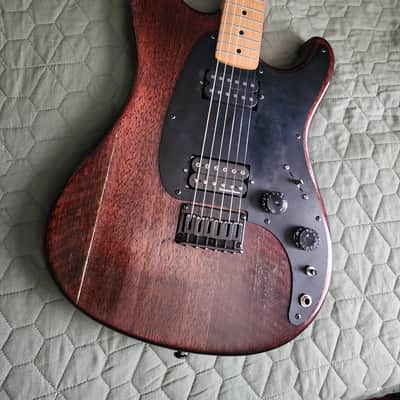 1981 Ibanez Blazer  string thru Brown with gigbag image 4