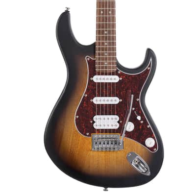 Cort G110 Double Cutaway Electric Guitar - Open Pore Sunburst image 1