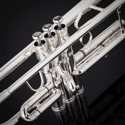 John Packer JP351SWHWS Orchestral Model Key of Bb Trumpet w/Pro Double Case, Mouthpiece & Valve Oil image 3