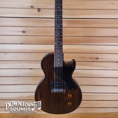 Gibson Charlie Starr Les Paul Junior with Historic LPJ "Gator Skin" Hard Case - Dark Walnut image 2
