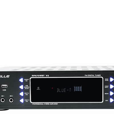 Rockville RPA70WBT 1000w 2 Channel Rack DJ Amplifier/Mixer/w/ Bluetooth/USB+Mics image 8