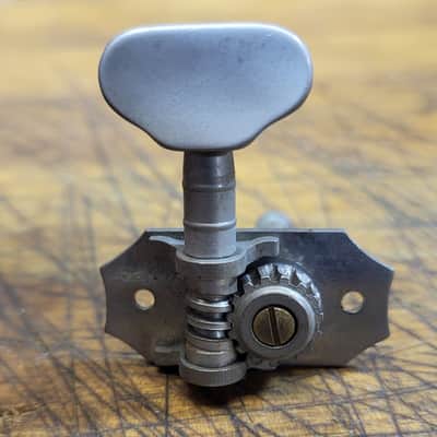 Vintage RARE 1964 Van Ghent Gretsch Tennessean 3x3 Individual Bass Side Guitar Tuner Luthier Parts image 4