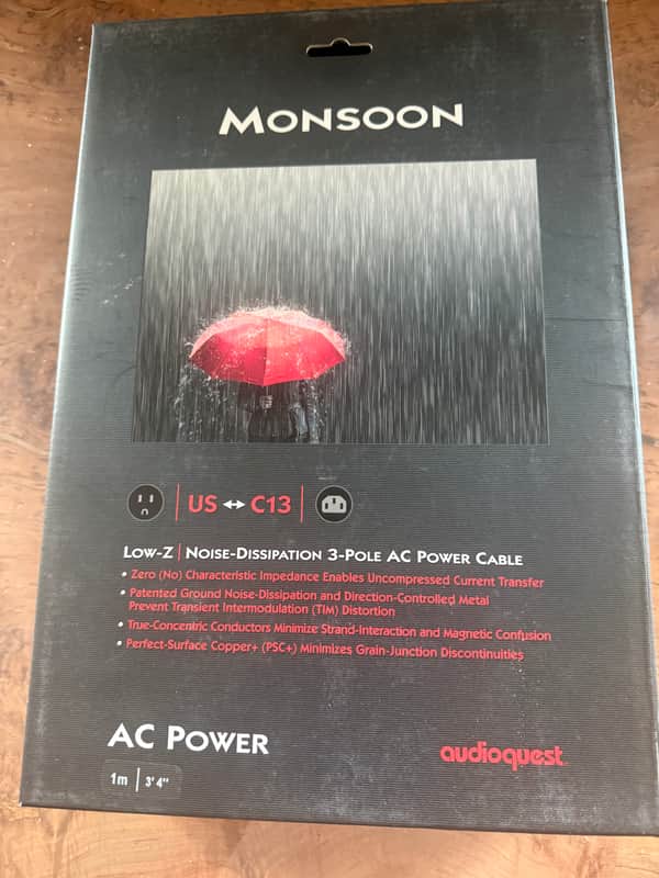 Audioquest  Monsoon 1M Power Cable image 1