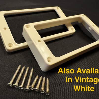 Gibson Custom Shop OEM 1959 M-69 Butyrate Humbucker Pickup Rings 1957-1960 - Vintage Light Cream with Aged Screws image 5
