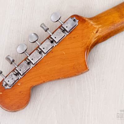 1963 Fender Jazzmaster Pre-CBS Vintage Guitar Fiesta Red w/ Blonde Case image 5