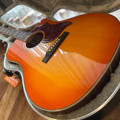 Epiphone Hummingbird Studio EC Heritage Cherry Sunburst w/Armour Platinum Hardshell Case image 2