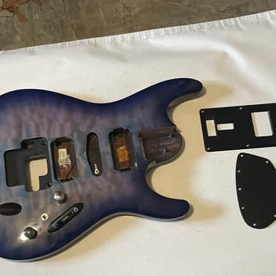 2007 Korean Korean Ibanez S470DXQM Blue Moon Burst Guitar Body ZR Tremolo Ready image 1