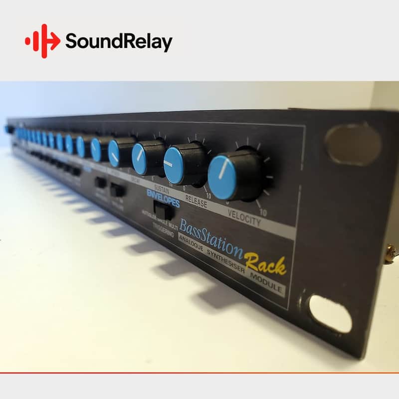 1994 Novation Bass Station Rack Monophonic Synthesizer Black