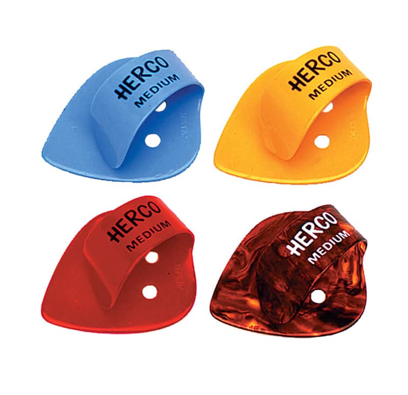 Dunlop HE112 Herco Medium Flat/Thumbpicks (24-Pack) image 1