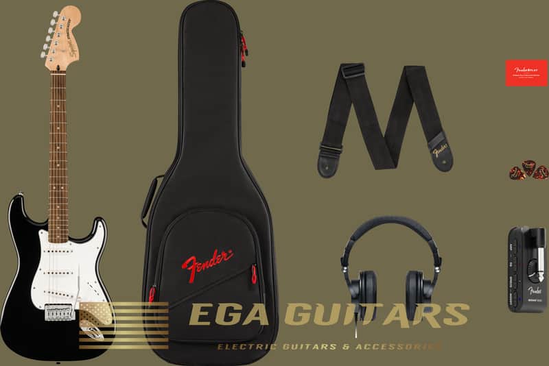 Squier Affinity Stratocaster Pack with Mustang Micro Amp - Black image 1