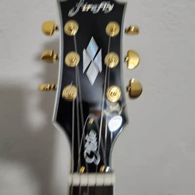 Firefly   FFLPS White Burst UPGRADED w Locking Tuners and gold metal PU Rings image 7