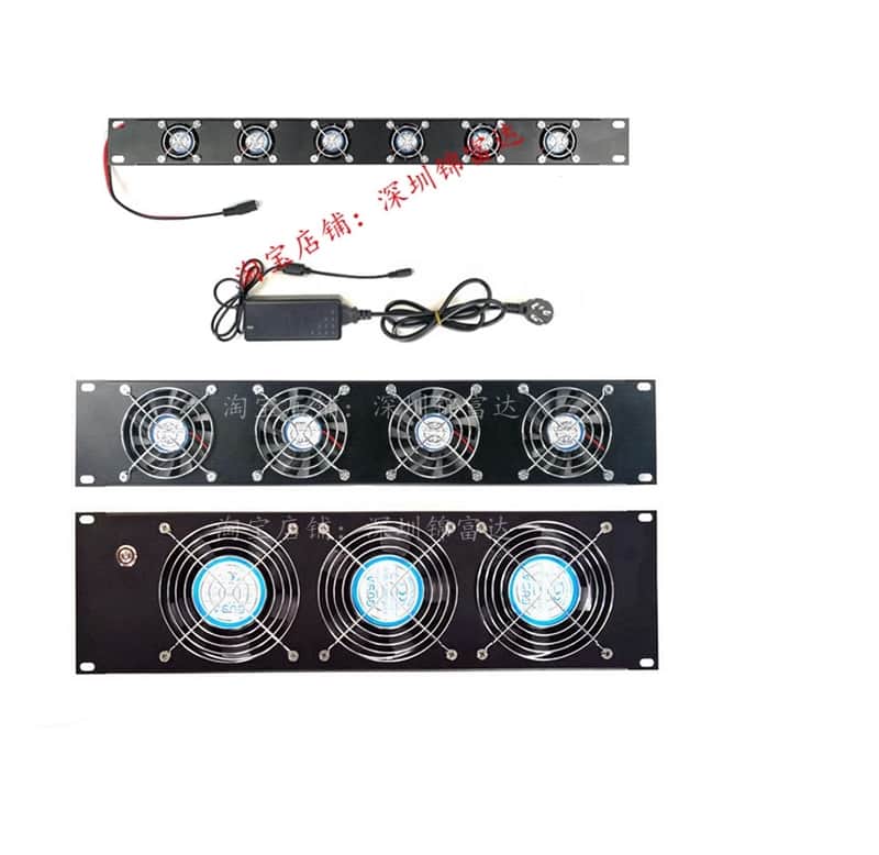 1U 2U 3U 12v 19" Rack Panel Cabinet Cooling Fan image 1
