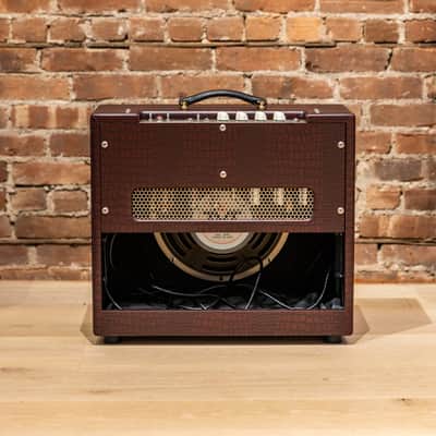 Magnatone Varsity Reverb 15W 1x12 Combo - Burgundy Crocodile Bild 3