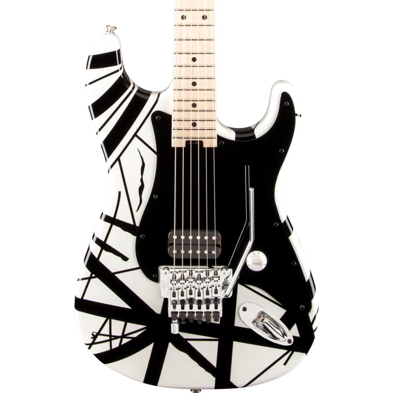 EVH Striped Series White with Black Stripes image 1