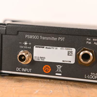 Shure PSM 900 Wireless IEM System - G6 Band (NO POWER SUPPLY) CG01SC1 image 10