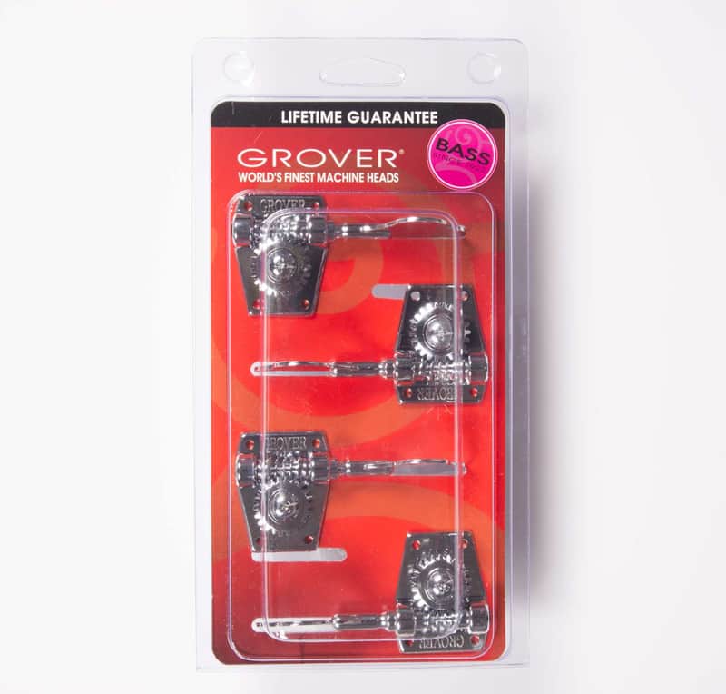Grover 142C4 Vintage Bass Guitar Tuners - 4 In line Chrome image 1