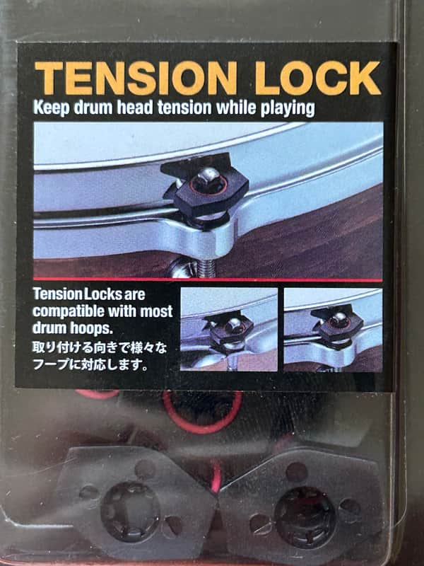 Tama TTL10 Tension Locks (10-Pack) 2010s - Black/Red image 1