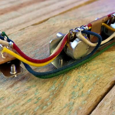 Fender Jazzmaster Wiring Harness 500K MOD NOS Sprague Ceramic Disc Caps Gavitt Cloth Wire image 9