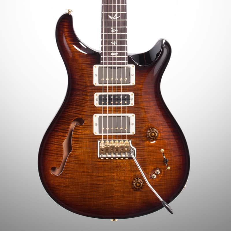 PRS Paul Reed Smith Special Semi-Hollow 10-Top Limited Edition Electric Guitar (with Case), Black Gold Burst image 1