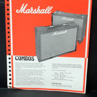 Early '70s Marshall Amplification Product Sheets & Price List image 4