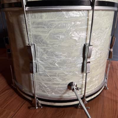 Ludwig Club Date 12/14/20 1967 Keystone White Marine Pearl image 18