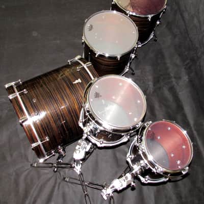 Brady Drums  Brady Maccasar Jarrah Ply 5-Piece Drum Kit Maccasar Ebony Gloss Maccasar Ebony Gloss image 8
