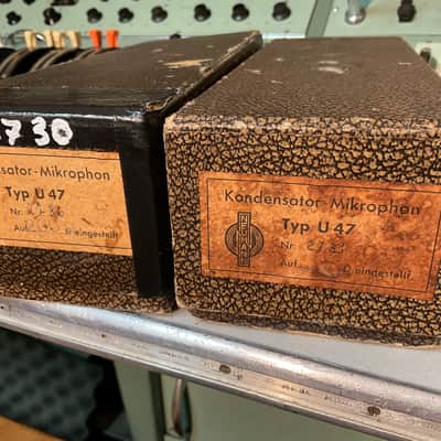 Neumann U47 TUBE  MATCHED! LONG BODY   # 2730 # 2731  MICROPHONE VINTAGE image 24