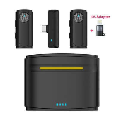 Wireless Lavalier Microphone 8H Lavalier Mic For iPhone iPad Android USB-C PC Audio Video Recording Live Interviews image 1