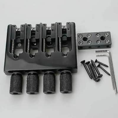 Black 4 String Headless Bass Adjustable Strings Bridge System image 1