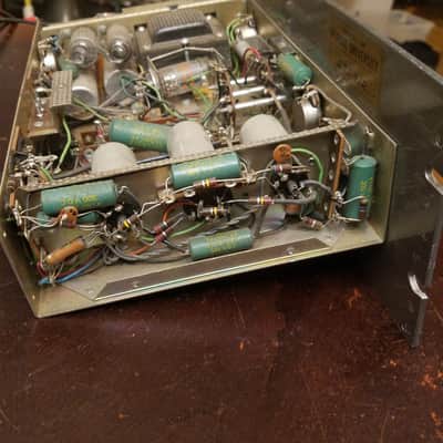 Viking RP-61 (VU) Rackmount Tube record/playback amplifier VU meter 1950s - Hammered grey metallic paint image 12
