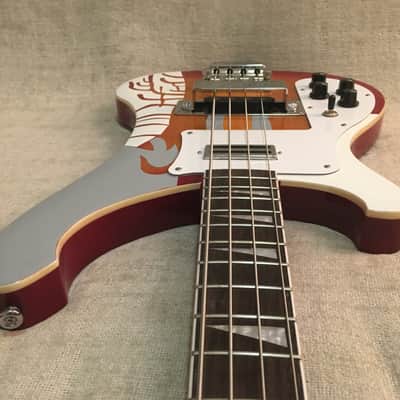 Left Hand Lefty Bass Paul McCartney 2000's Psychedelic Finish Stereo Output Neck Through DCustom image 5