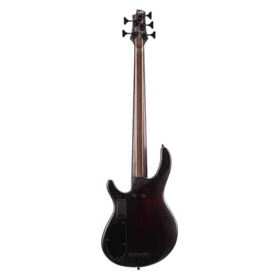 Cort B5ELEMENTOPTB Artisan Series Mahogany Body Ash Top 5pcs Walnut & Panga Panga 5-String Bass Guitar image 2