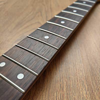 Telecaster Compatible Pro Roasted Maple and Rosewood Guitar Neck Unfinished Paddle Headstock image 4