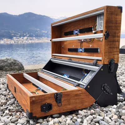 15U 126 hp (84, 104 hp or other) Eurorack Portable case powered, modular synthesizer patched reseal image 1