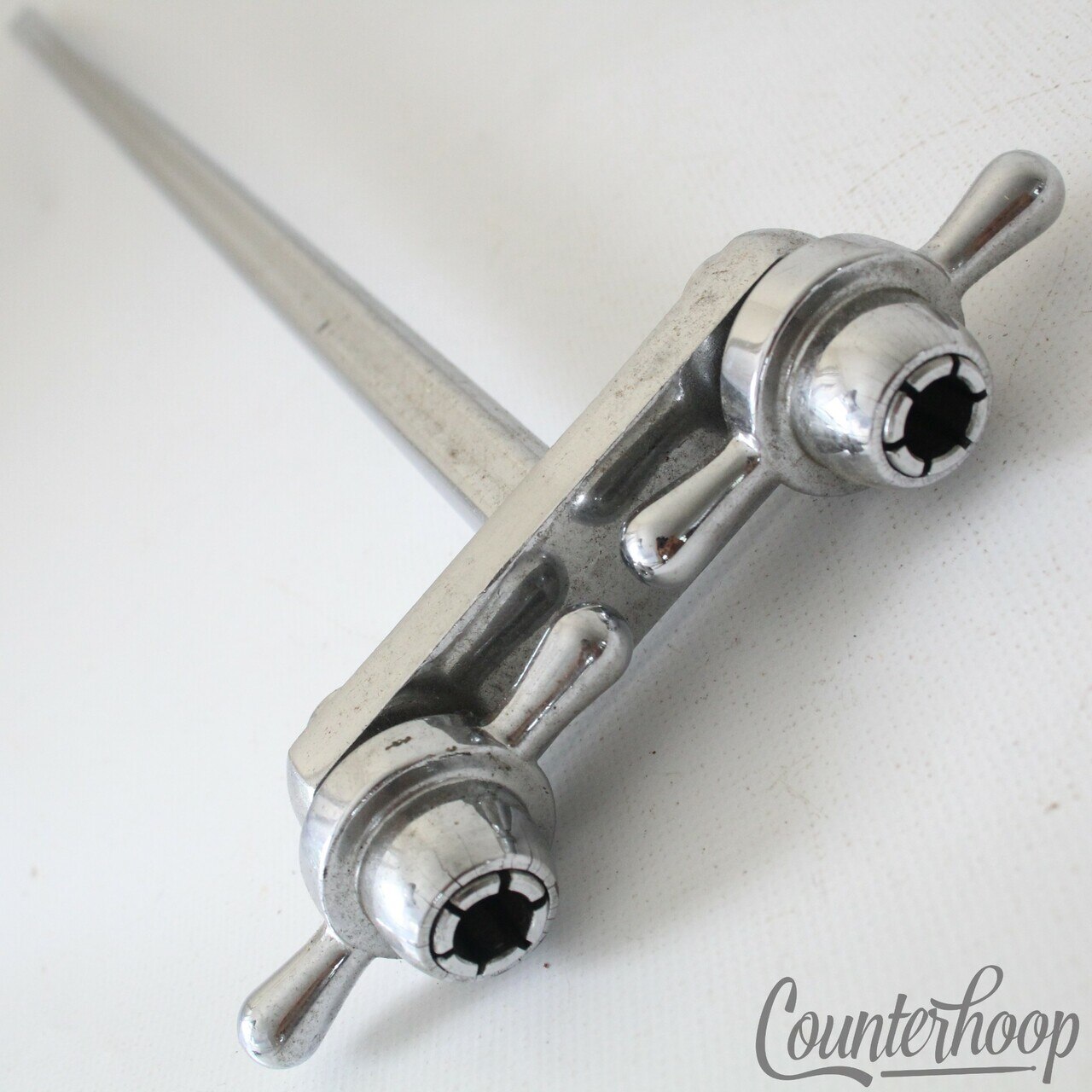 Rogers Swivomatic Double Tom L-Arm Holder Bass Drum Mount Holiday/Powertone USA — main photograph