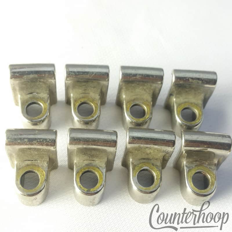 Ludwig 8x Tension T-Rod Clips Single-Flange Rim Floor/Tom/Snare Drum Nickel image 1