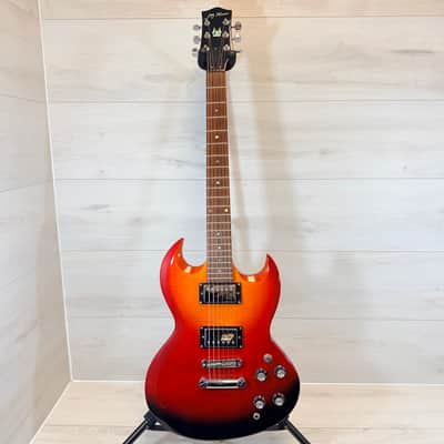 Jay Turser JT-55 Fireburst Double Cut Electric Guitar – SG Style Rock Machine image 12